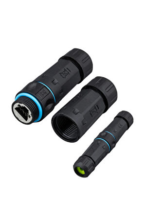 MN6 MN809F MN809F Dişi-Dişi IP68 Su Geçirmez RJ45 Konnektör-Dış Mekân Endüstriyel Ethernet Bağlantısı