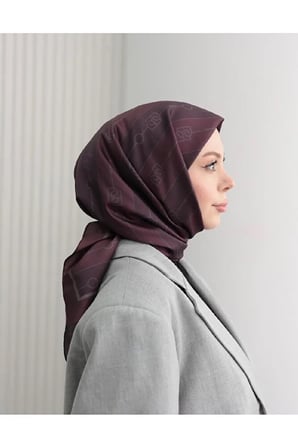 Kadın Monogram Twill Eşarp