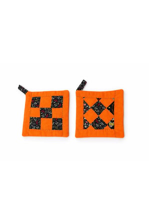 3’lü El Yapımı Patchwork Mutfak Seti – Poşetlik & 2 Adet Tutacak