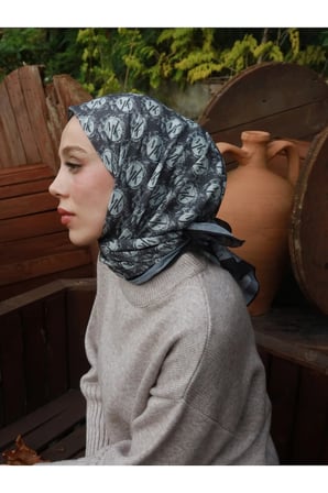 ModaKaşmir Lina Pamuk Eşarp - Madalyon Desenli