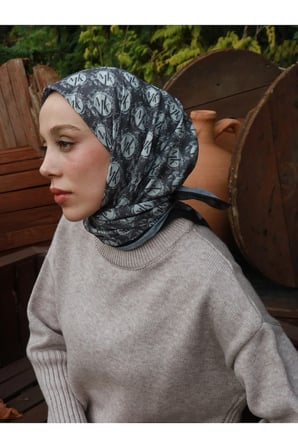 ModaKaşmir Lina Pamuk Eşarp - Madalyon Desenli