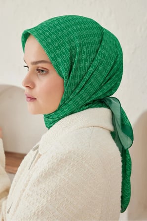 ModaKaşmir Çizgisel Desenli Pamuk Eşarp