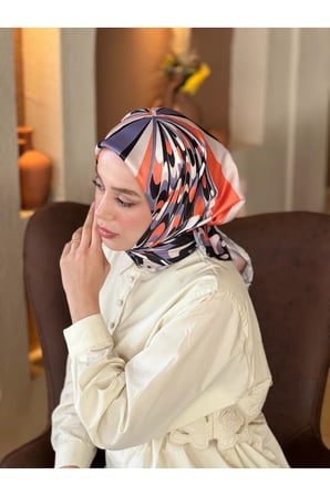 ModaKaşmir Soyut Desenli Twill Eşarp