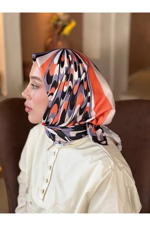 ModaKaşmir Soyut Desenli Twill Eşarp
