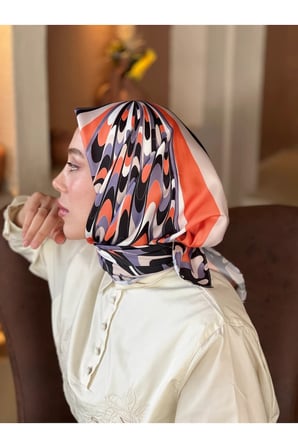 ModaKaşmir Soyut Desenli Twill Eşarp