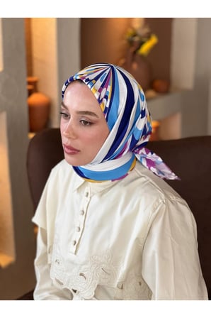ModaKaşmir Soyut Desenli Twill Eşarp