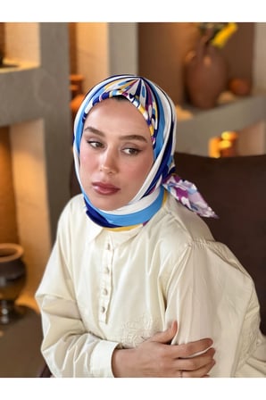 ModaKaşmir Soyut Desenli Twill Eşarp