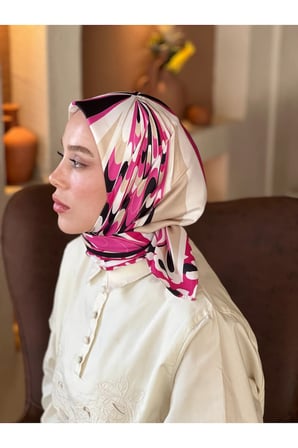 ModaKaşmir Soyut Desenli Twill Eşarp