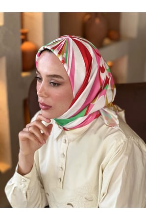 ModaKaşmir Soyut Desenli Twill Eşarp