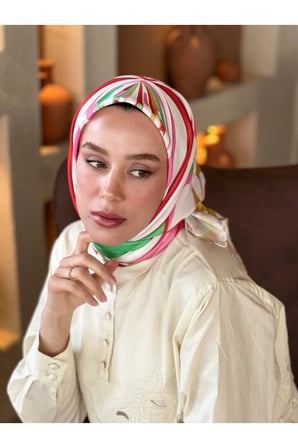 ModaKaşmir Soyut Desenli Twill Eşarp