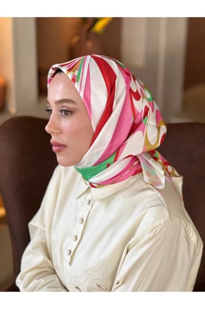 ModaKaşmir Soyut Desenli Twill Eşarp
