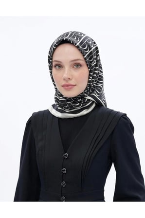 Kadın İmza Monogram Twill Eşarp