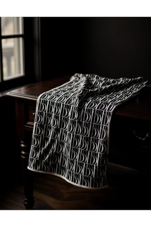 Kadın İmza Monogram Twill Eşarp