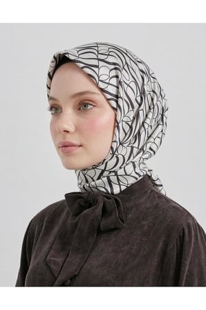 Kadın İmza Monogram Twill Eşarp