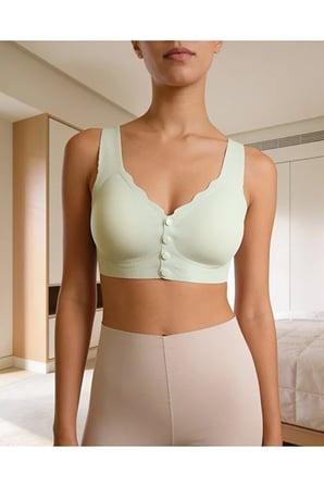 Dikişsiz Önden Çıtçıtlı Destekli Kadın Bralet