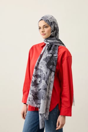 Ravira Şal - Çiçek Desenli Pamuklu Şal