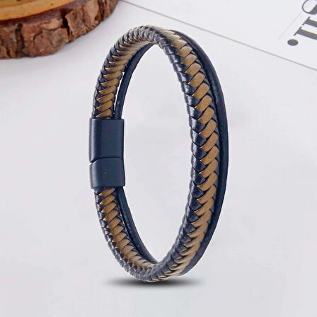 Moncuk Design Çift Renk Çoklu Deri Bileklik 33513B5D4