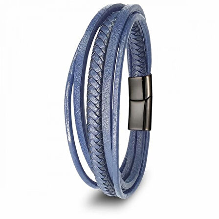 Moncuk Design Mavi Çoklu Deri Bileklik 33513B2D3