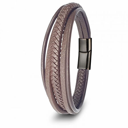 Moncuk Design Kahve Çoklu Deri Bileklik 33513B2D5