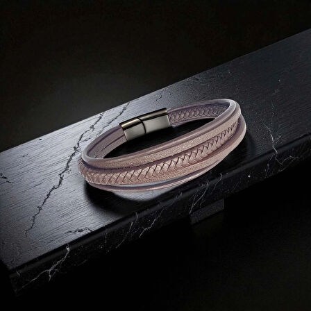 Moncuk Design Kahve Çoklu Deri Bileklik 33513B2D5