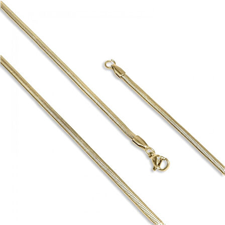 Moncuk Design İtalyan Çelik Kolye 1,5Mm X 3Mm 3351CEK051