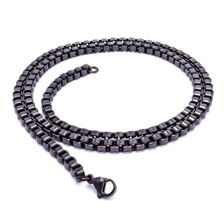 Moncuk Design Kare Arnavut Çelik Kolye 4Mm 3351CEK053