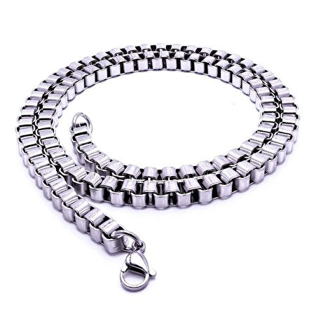 Moncuk Design Kare Arnavut Çelik Kolye 6Mm 3351CEK031