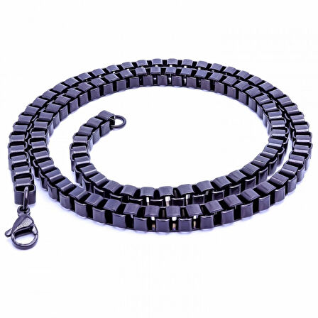 Moncuk Design Kare Arnavut Çelik Kolye 6Mm 3351CEK033