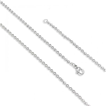 Moncuk Design Minik Boy Beyaz Çelik Kolye 0.5Mm 3351CEK003