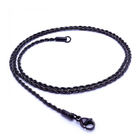 Moncuk Design Sarmal Halat Çelik Kolye 2Mm 3351CEK027