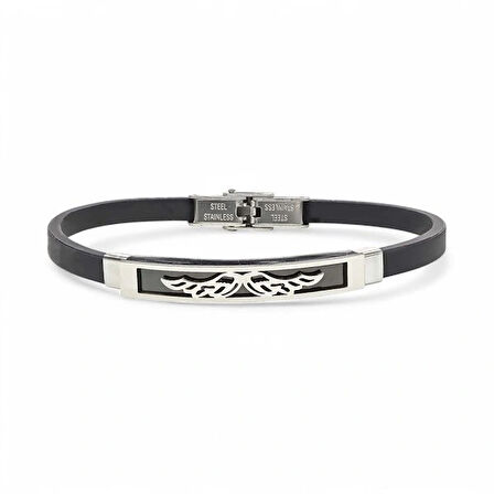 Moncuk Design Melek Kanadı Desenli Çelik Bileklik 3351SCB003