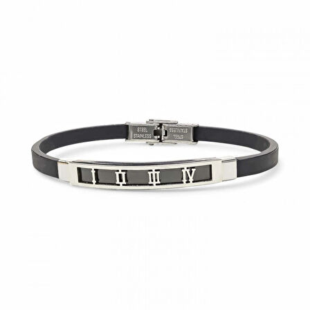 Moncuk Design Roma Rakam Desenli Çelik Bileklik 3351SCB005