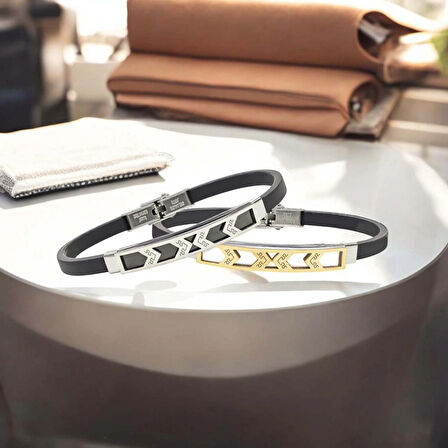 Moncuk Design Desenli Çelik Bileklik 3351SCB006