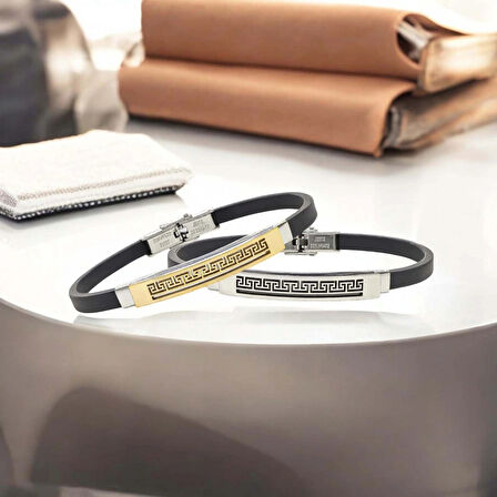 Moncuk Design Desenli Çelik Bileklik 3351SCB023