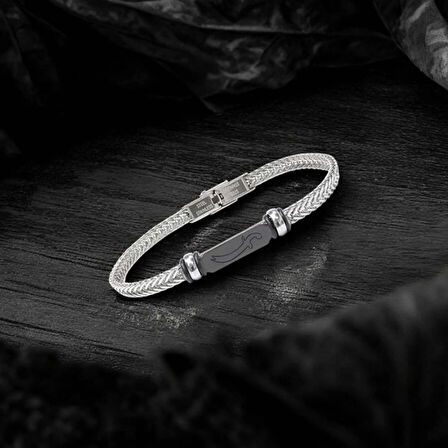 Moncuk Design Zülfikar Kılıç Çelik Hasır Örgülü Ayarlanabilir Bileklik 33511G5D3M