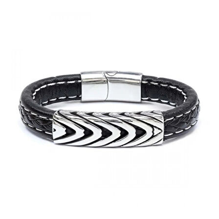 Moncuk Design Çelik Ve Deri Bileklik 33511B2D20