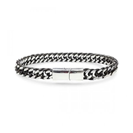 Moncuk Design Çift Sıra Otantik Çelik Zincir Bileklik 33515B2D2