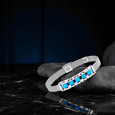 Moncuk Design Turkuaz Taş Ve Paslanmaz Çelik Bileklik 33512B23D3