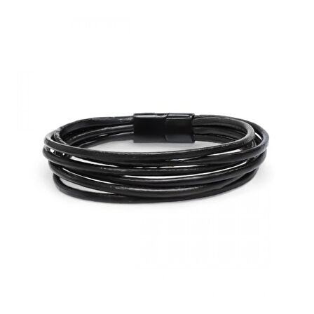 Moncuk Design Erkek Bileklik | Siyah Çoklu Katmanlı Tasarım 33513B13D2