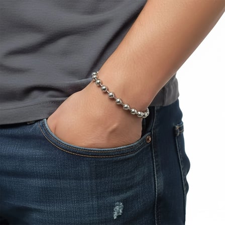 Moncuk Design Top Çelik Zincir Bileklik 6mm 3351CZB2D15