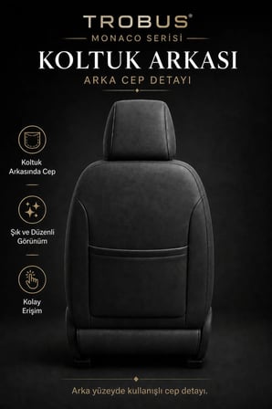 Kia Picanto 2004+ Uyumlu Monaco Serisi Eviza Deri Detaylı Bordo Koltuk Kılıfı