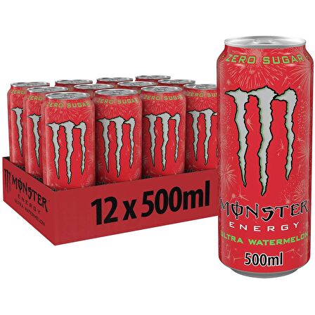 Monster Energy Watermelon Enerji İçeceği 500 Ml X 12 Adet