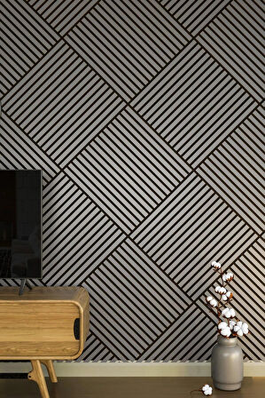 WİNFLEX MİNİ EKO AKUSTİK AHŞAP PANEL  ANTRASİT GRİ- 60X60CM
