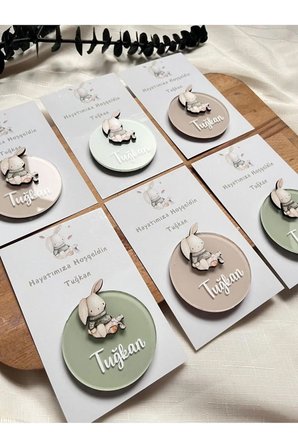 Kişiye Özel Epoksi Bebek Magnet & Anahtarlık 10 Adet