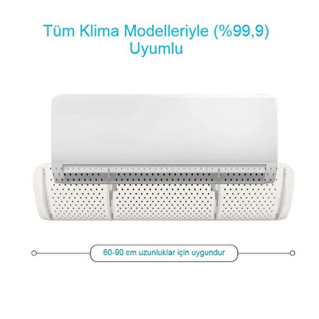 Şeffaf Klima Hava Yönlendirici Anti-Doğrudan Üfleme 4 Mevsim 90x27cm Modern Tasarım