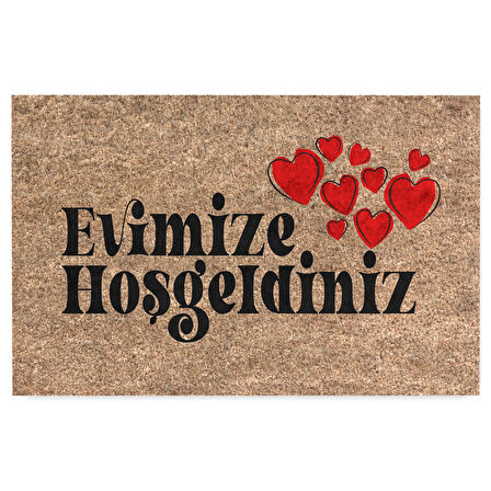 Monnhein Kapı Önü Paspası - Modern ve Şık Kapı Paspası | Ev, Ofis ve Dış Mekân Kullanımı İçin (Kalpten Hoş Geldiniz)