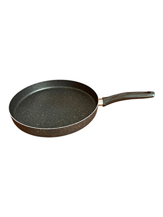 MyHomeMnk Paslanmaz Kapaklı , Granit Kaplama , Balık Tavası - Sac Tava - Ince/ Hafif - 30Cm  - Gold/Siyah