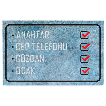 Monnhein Kapı Önü Paspası - Modern ve Şık Kapı Paspası | Ev, Ofis ve Dış Mekân Kullanımı İçin (Unutma Listesi)