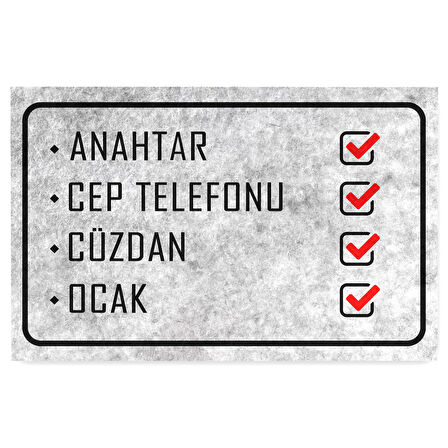 Monnhein Kapı Önü Paspası - Modern ve Şık Kapı Paspası | Ev, Ofis ve Dış Mekân Kullanımı İçin (Günlük Hatırlatma)