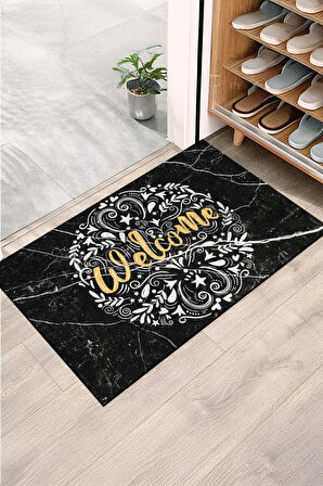 Monnhein Kapı Önü Paspası - Modern ve Şık Kapı Paspası | Ev, Ofis ve Dış Mekân Kullanımı İçin (Gold Elegance)